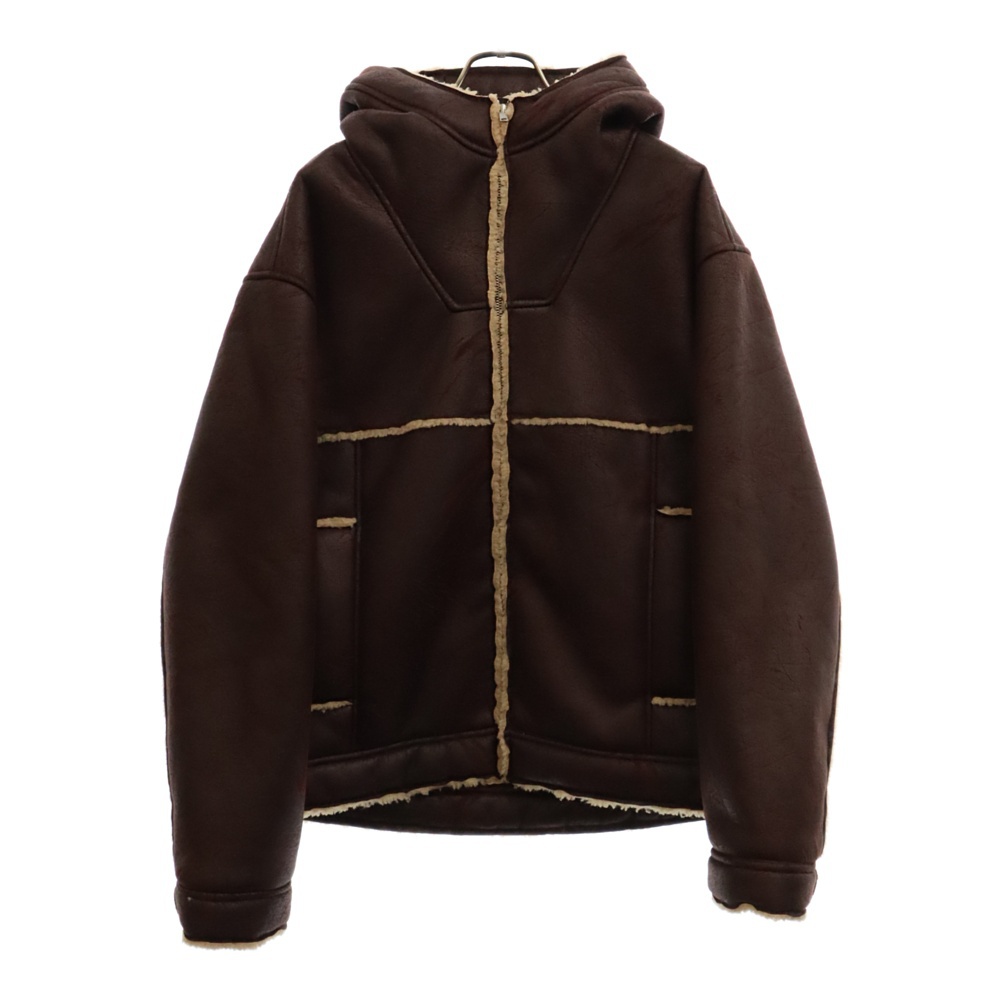 シュプリーム 23AW Faux Shearling Hooded Jacket フェイク シアリング