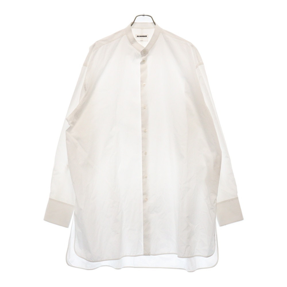 White Poplin Sunday Shirt 7Days サンデー オーバーサイズ ホワイトポプリン 長袖シャツ バンドカラー JSYM600605 Aランク