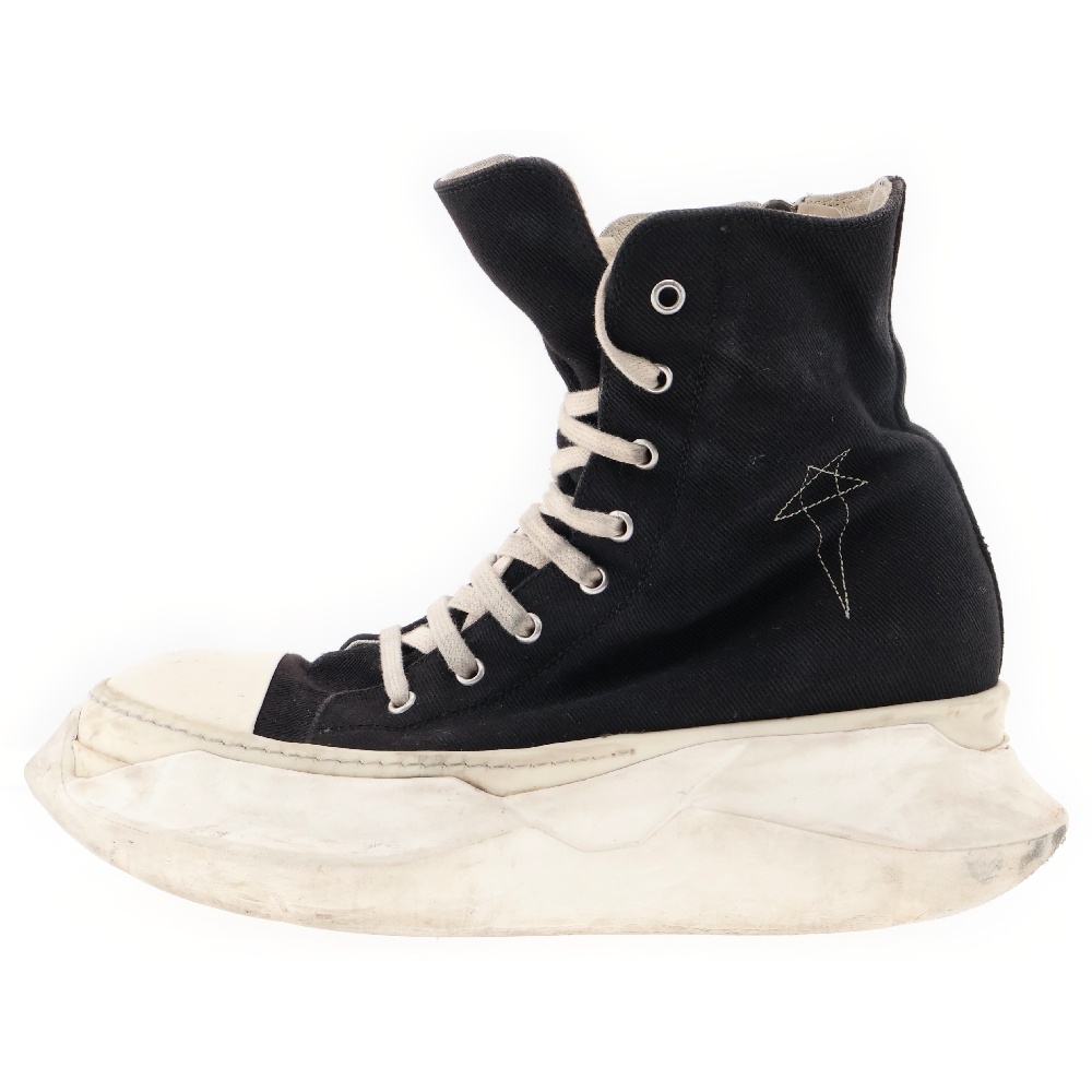 ABSTRACT アブストラクト サイドジップ ハイカットスニーカー ブラック/ホワイト Bランク