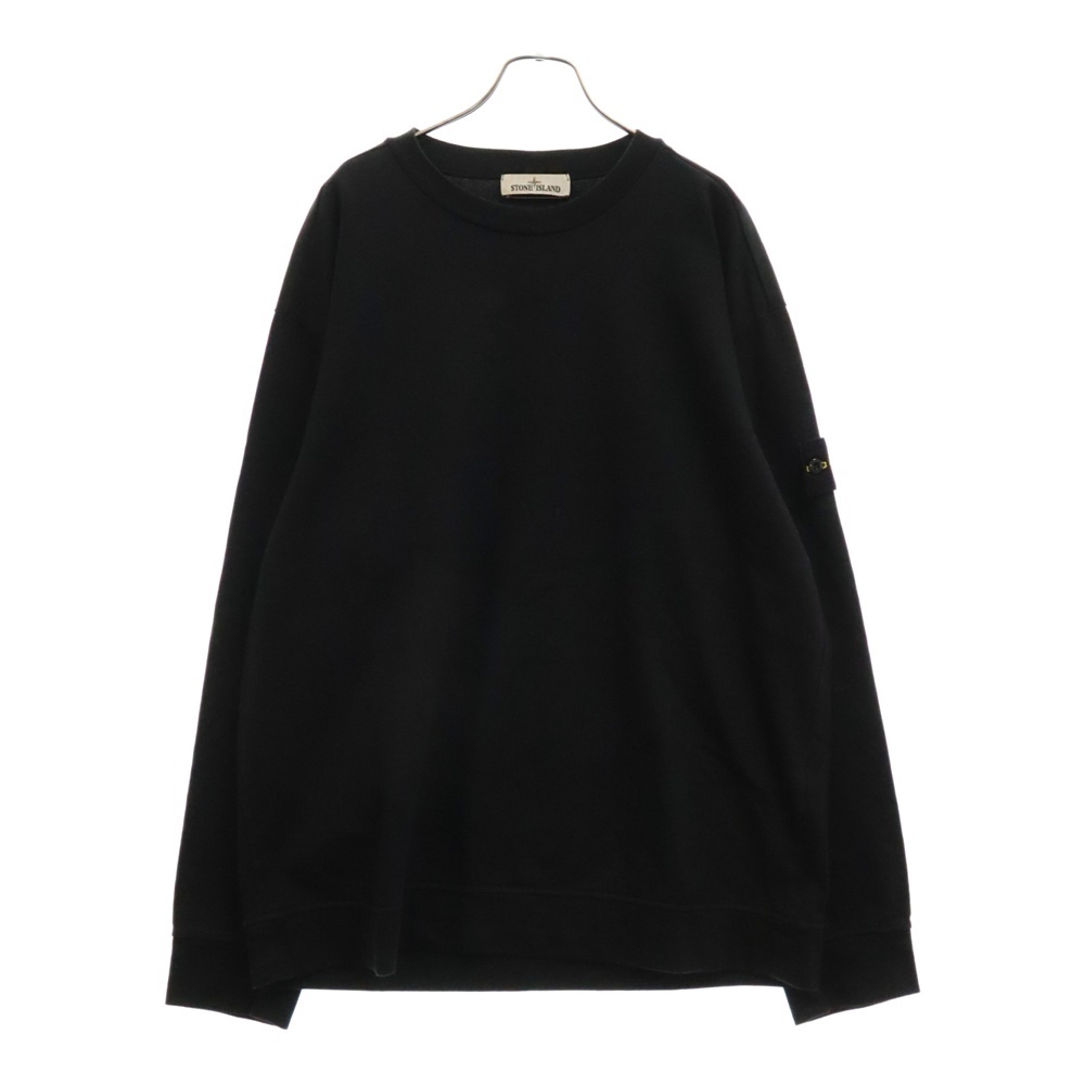 ロゴパッチ クルーネック長袖スウェット ブラック 761563750 Bランク