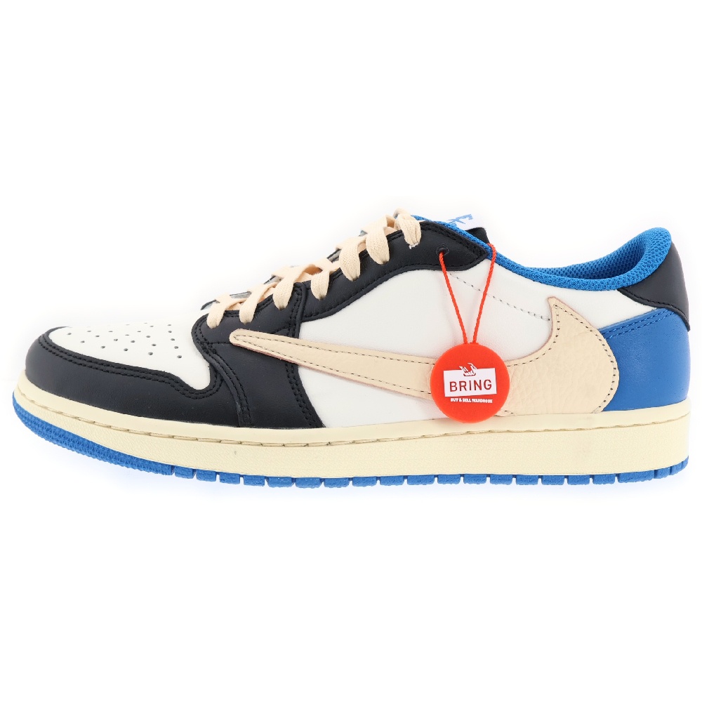 ×TRAVIS SCOTT FRAGMENT DESIGN AIR JORDAN 1 LOW OG SP DM7866-140 トラヴィススコット フラグメント エアジョーダン1 ローカット ブルー US8.5/26.5cm Sランク