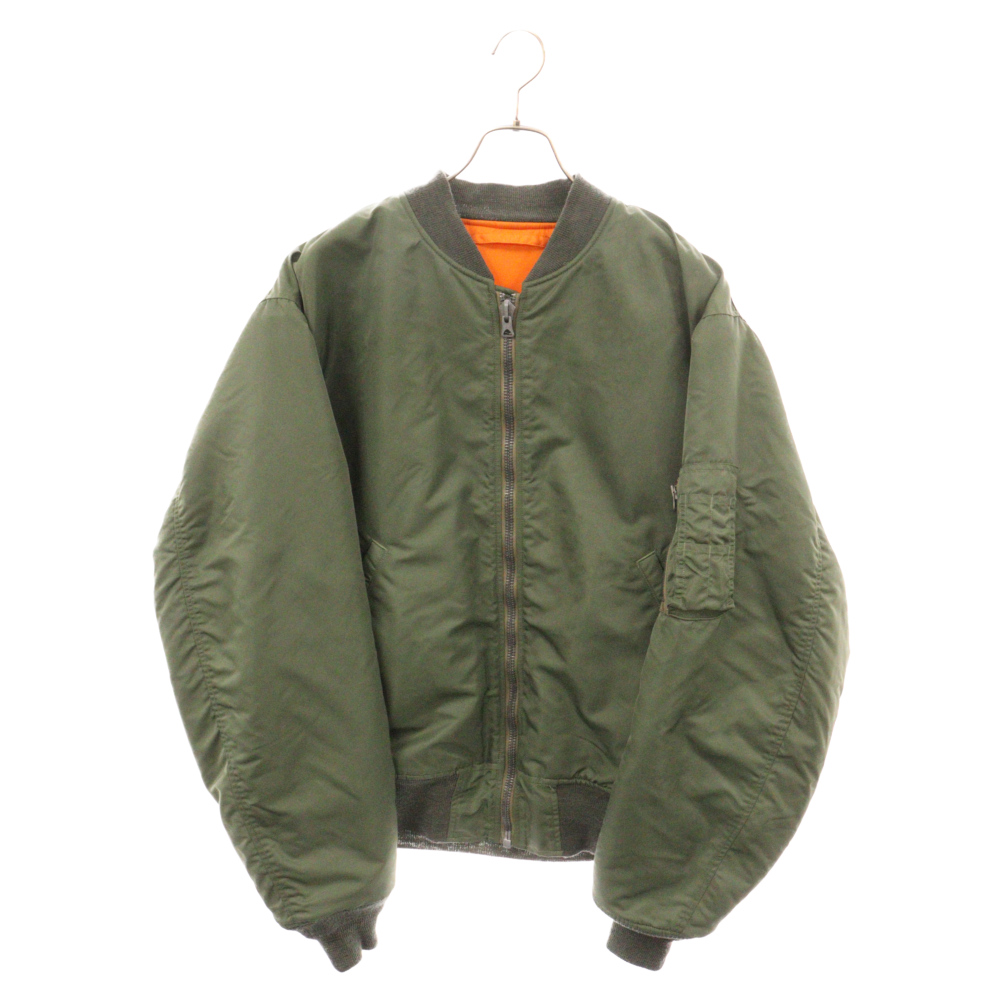 16AW ×BuzzRicksons×BEAMS US1140 フライトジャケット MA-1 カーキ Bランク