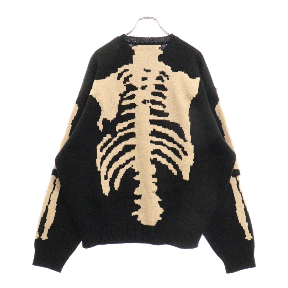 5Gウール BONEクルーネックセーター ニット ブラック EK-1537KN Sランク