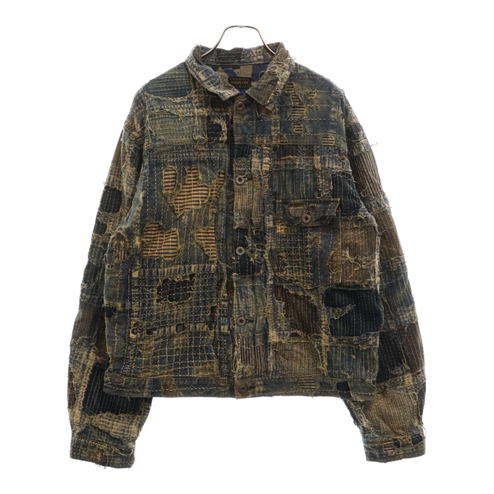 BORO SPRING 1ST JACKET ボロスプリングファーストデニムジャケット ジージャン パッチワーク インディゴブルー EK-1549LJ Sランク