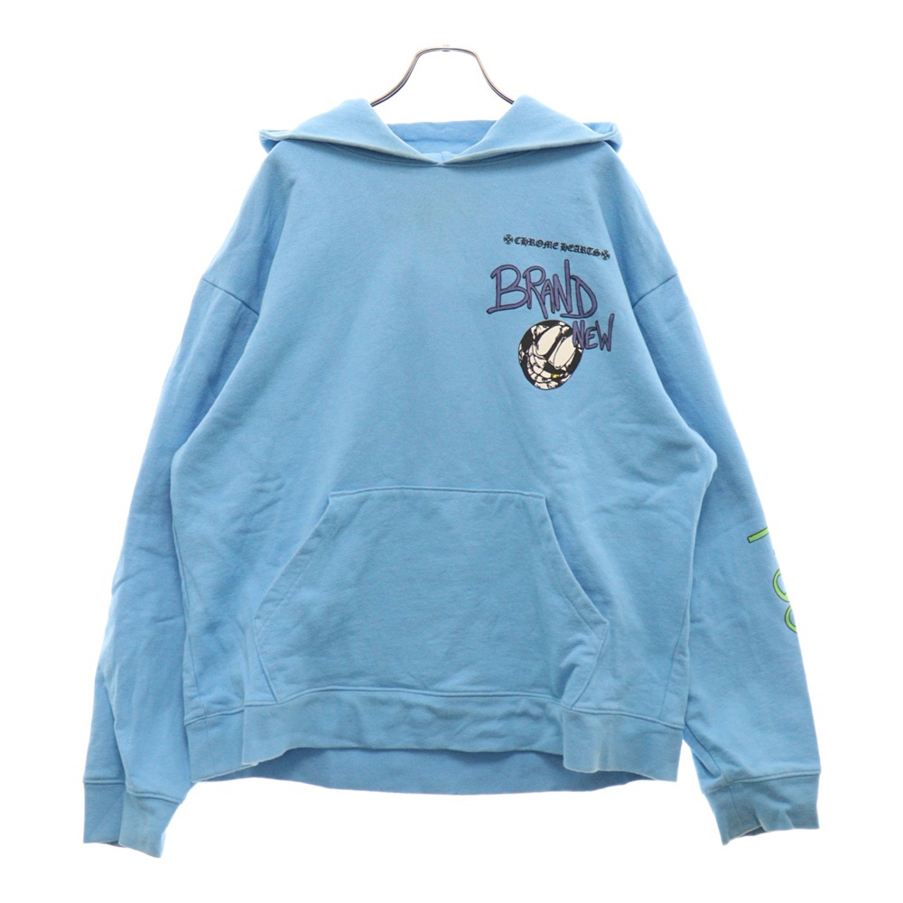 PPO BRAIN NEW HD PLVR MATTY BOY ブレインニュー プリントロゴスウェットプルオーバーパーカー フーディー ブルー Bランク