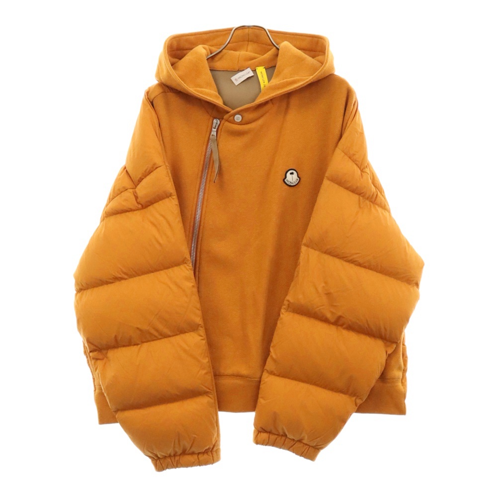 21AW ×Palm Angels Down Hoodie パームエンジェルス バックロゴプリント フード付ダウンジャケット オレンジ G209L8N00004 899IA Bランク