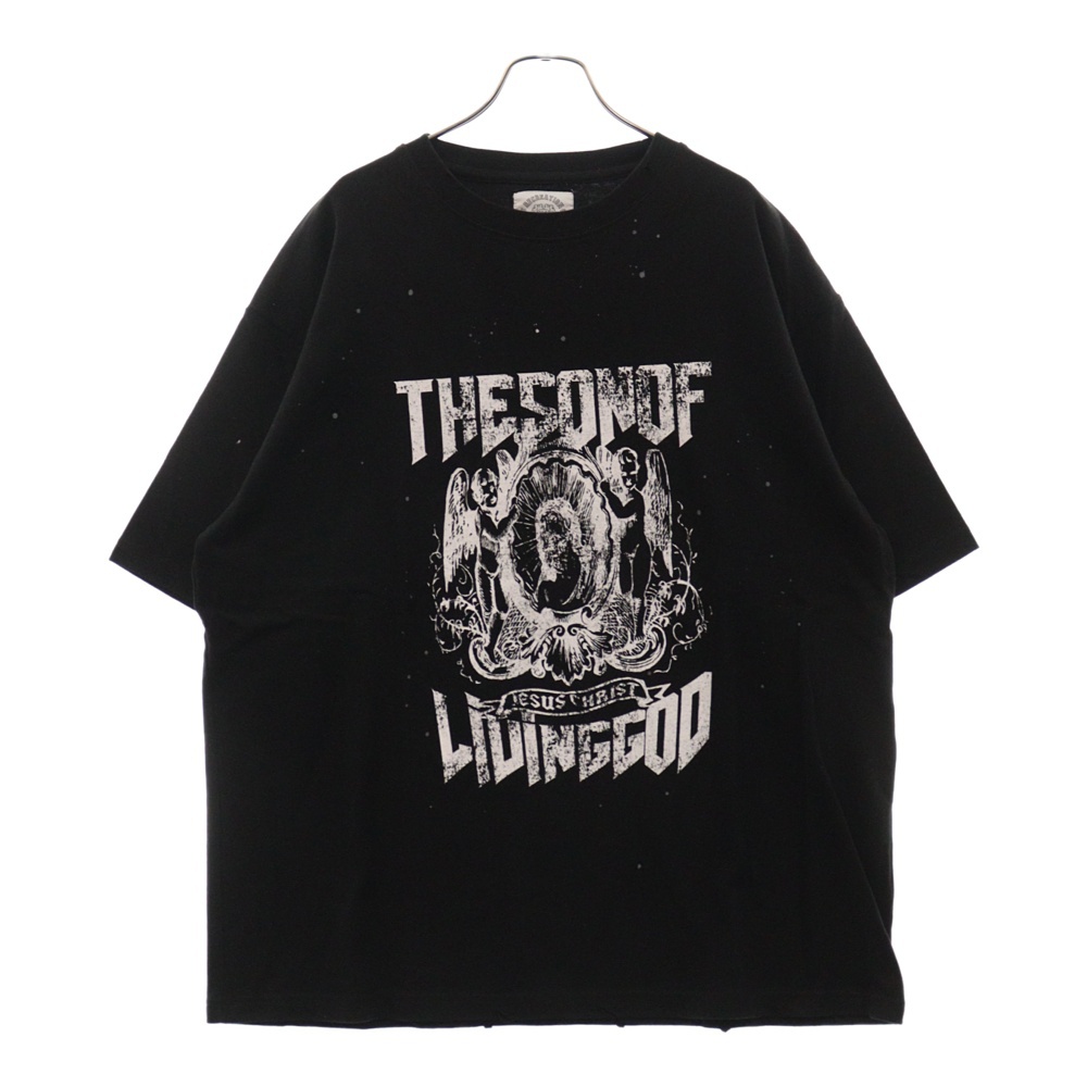 SOMEIT サミット S.O.G Vintage Tee ヴィンテージ加工 プリント半袖Tシャツ ブラック Sランク