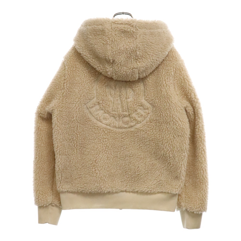 モンクレール 23AW MAGLIA APERTA CON ZIP ボアフリース フーディー 