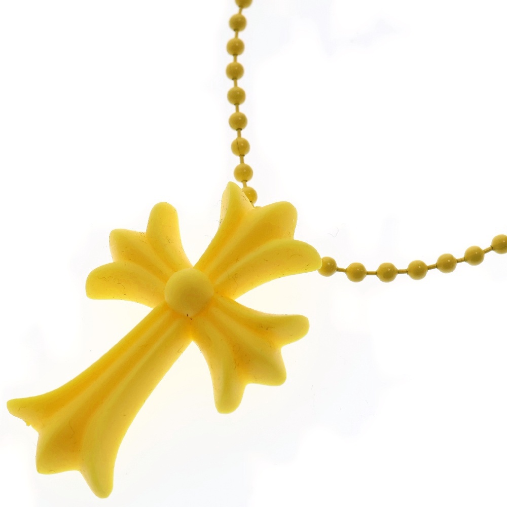 RUBBER CH CRS SML ラバースモールCHクロス ラバーネックレス イエロー （国内レシート） Aランク