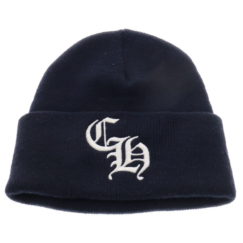 WOOL WATCH CAP ウールワッチキャップ CHロゴ刺繍ビーニー ニットキャップ 帽子 ネイビー Aランク