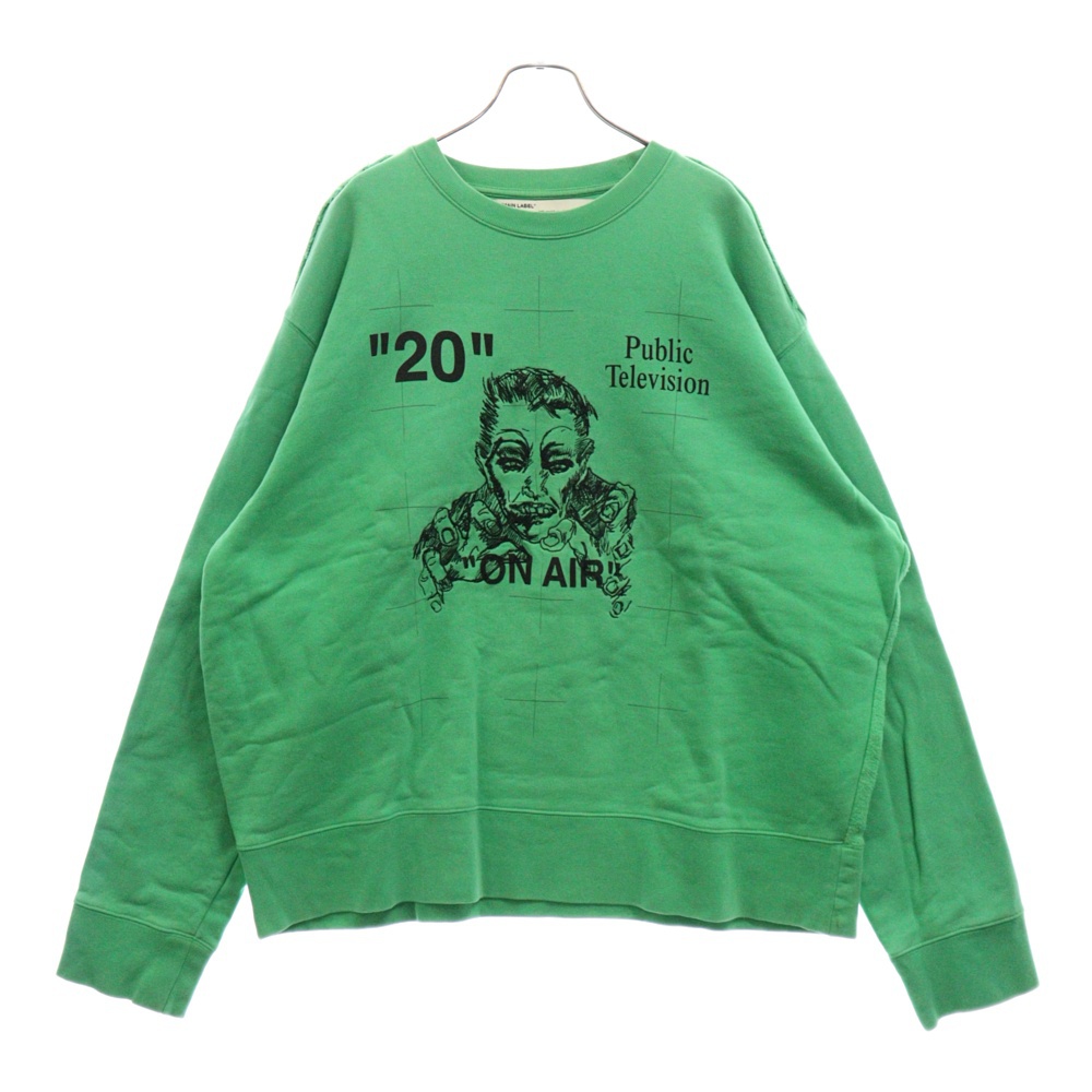 19AW MIRKO ARTIST INCOMP CREWNECK エンブロイダリースウェットトレーナー グリーン OMBA037F19E30018 Bランク