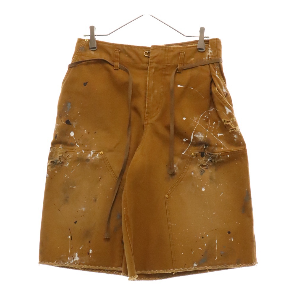 24AW Carpenter Halfpants ダメージペイント加工 カーペンターハーフパンツ 24WCL-P01113 ベージュ レディース Aランク