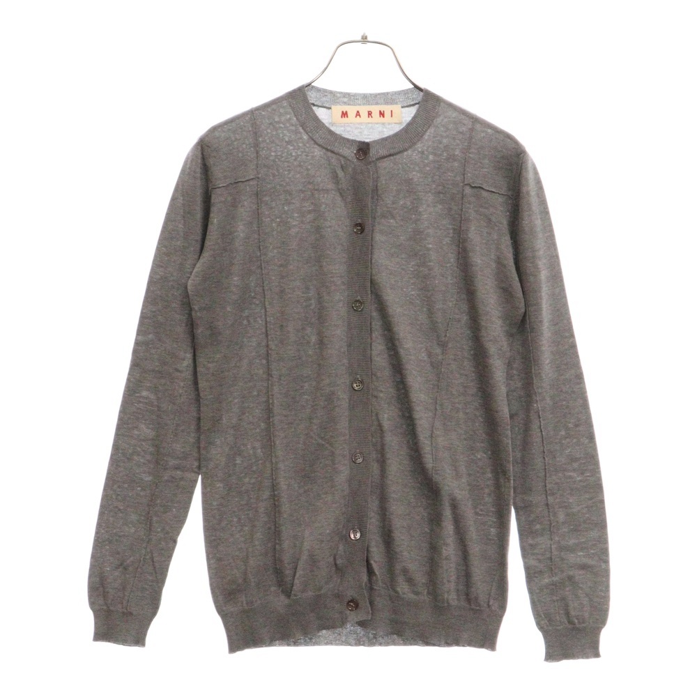 丸襟ウールカーディガン グレー レディース Aランク