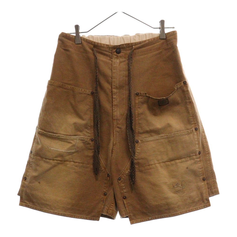 キャンバス Wニーイージーショートパンツ ショーツ ブラウン K2406SP231 Bランク