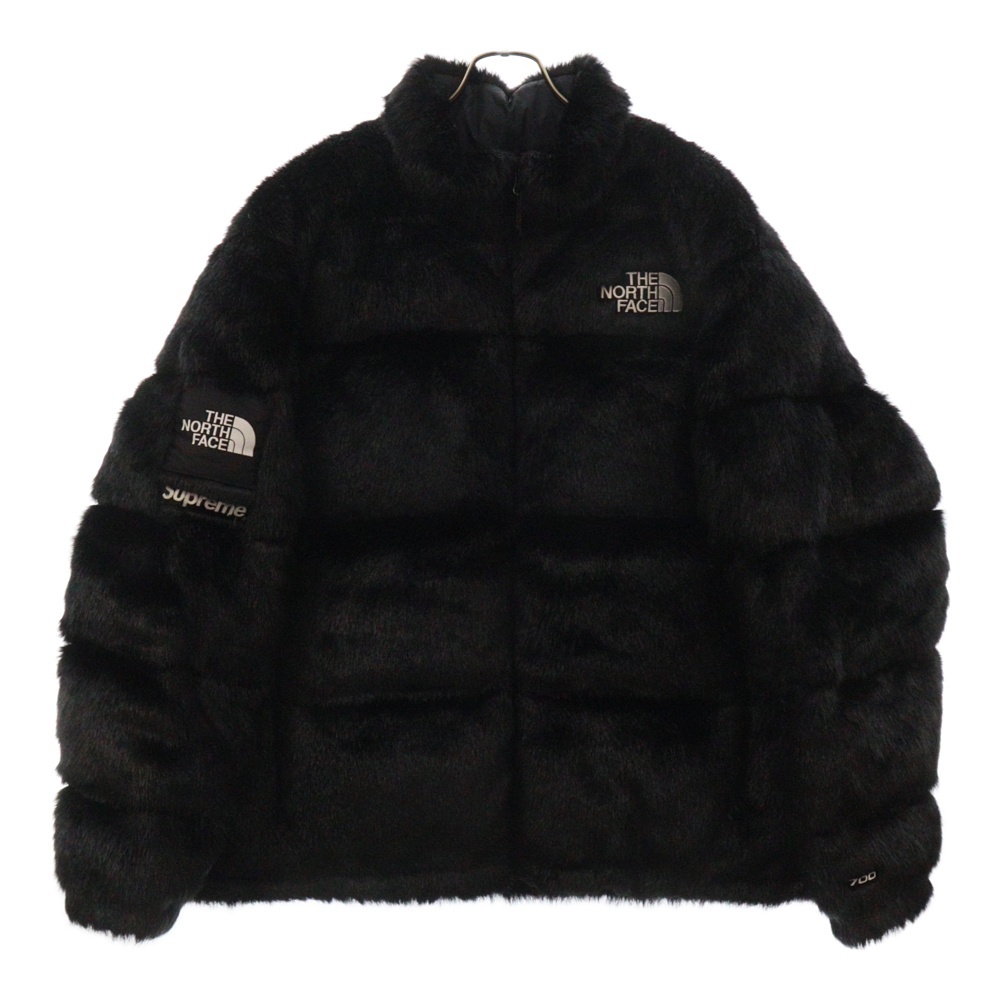 20AW×THE NORTHFACE Faux Fur Nuptse Jacket ザ ノースフェイス ファーヌプシダウンジャケット ブラック ND92001I Aランク