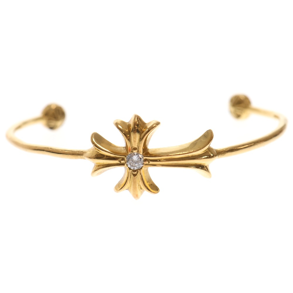 22K SKINNY TNY CH CRS 1DIA スキニーCHクロス ゴールドバングル 1ダイヤ Bランク