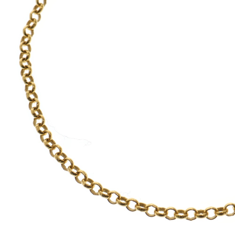 22K NECKCHAIN R18 ロールチェーン18inch ネックレス ゴールド Bランク