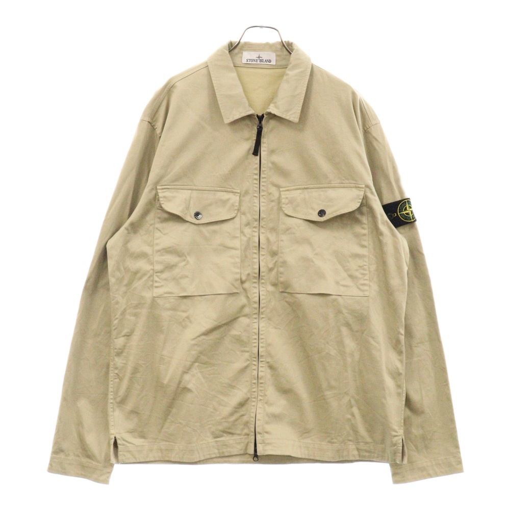 Stretch Cotton Satin Oversh コットン シャツジャケット ベージュ 801510812 Bランク