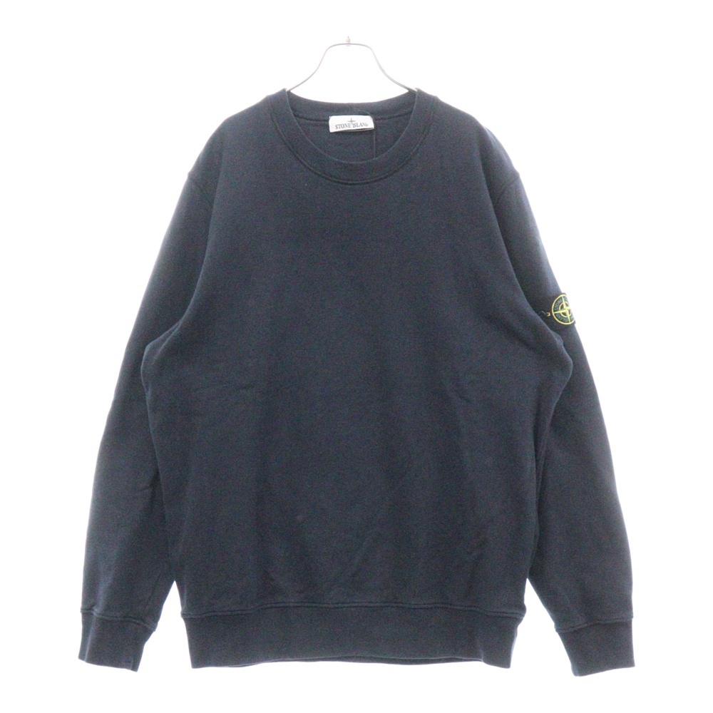 Garment Dyed Brushed Cotton Sweatshirt ガーメントダイ クルーネック長袖スウェットトレーナー ネイビー 771563020 Sランク