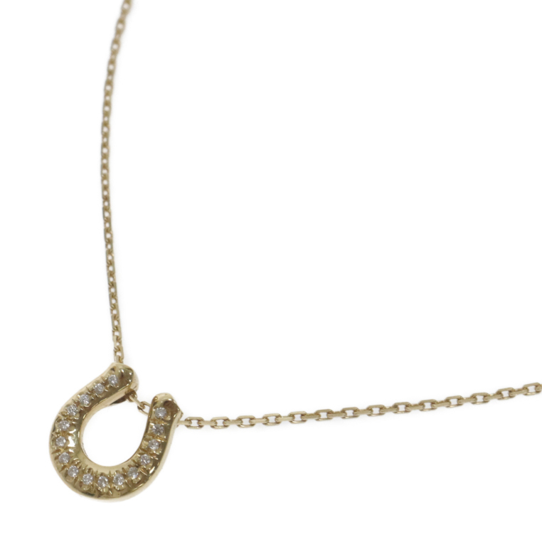 Ridge Horseshoe Necklace K18YG W/Daiamond リッジホースシュー K18イエローゴールド ネックレストップ Aランク