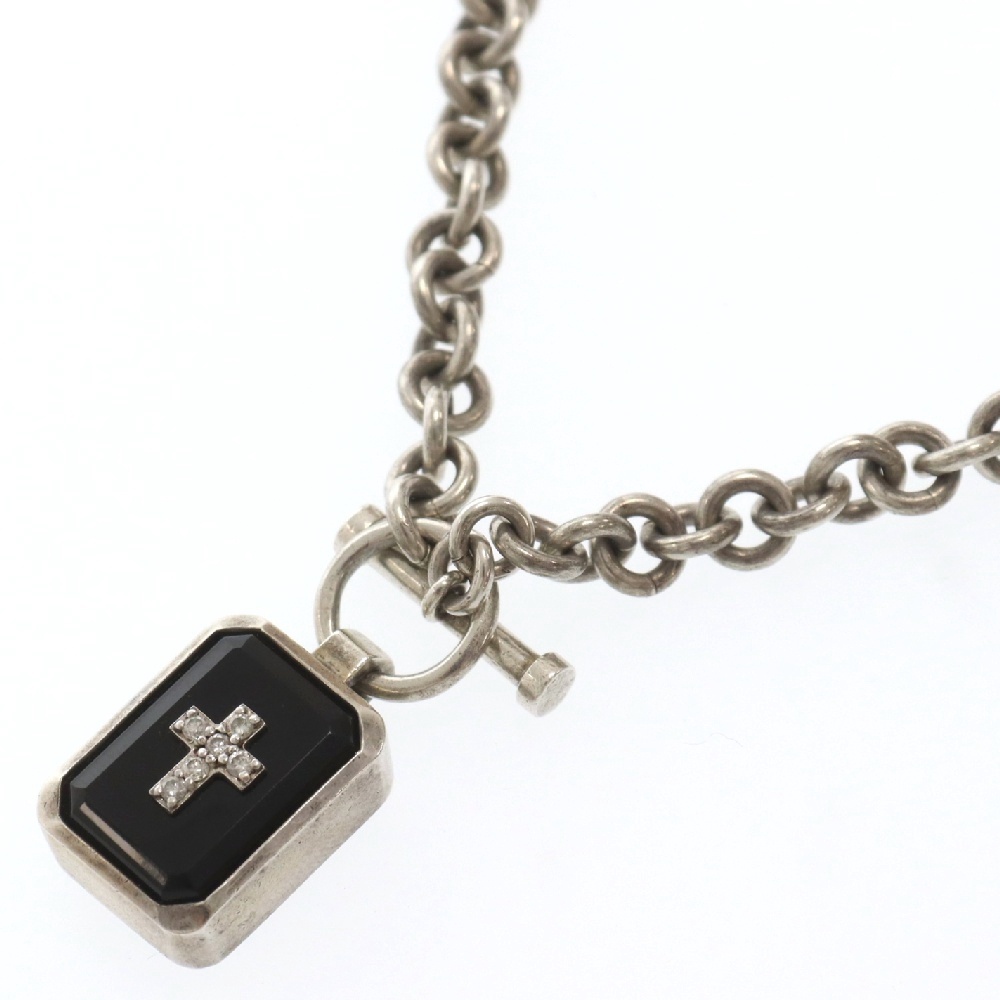 EMINEM ネックレス エミネムネックレス SV925 シルバー オニキス ダイヤモンド SNJ115 シルバー Bランク