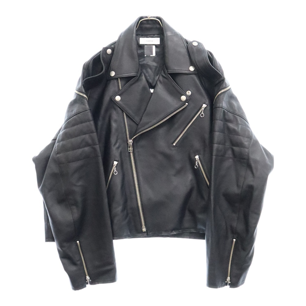 ×AVIREX ZIP RIDERS JACKET SRO-JK-MII アヴィレックス ジップレザーライダースジャケット ブラック Sランク