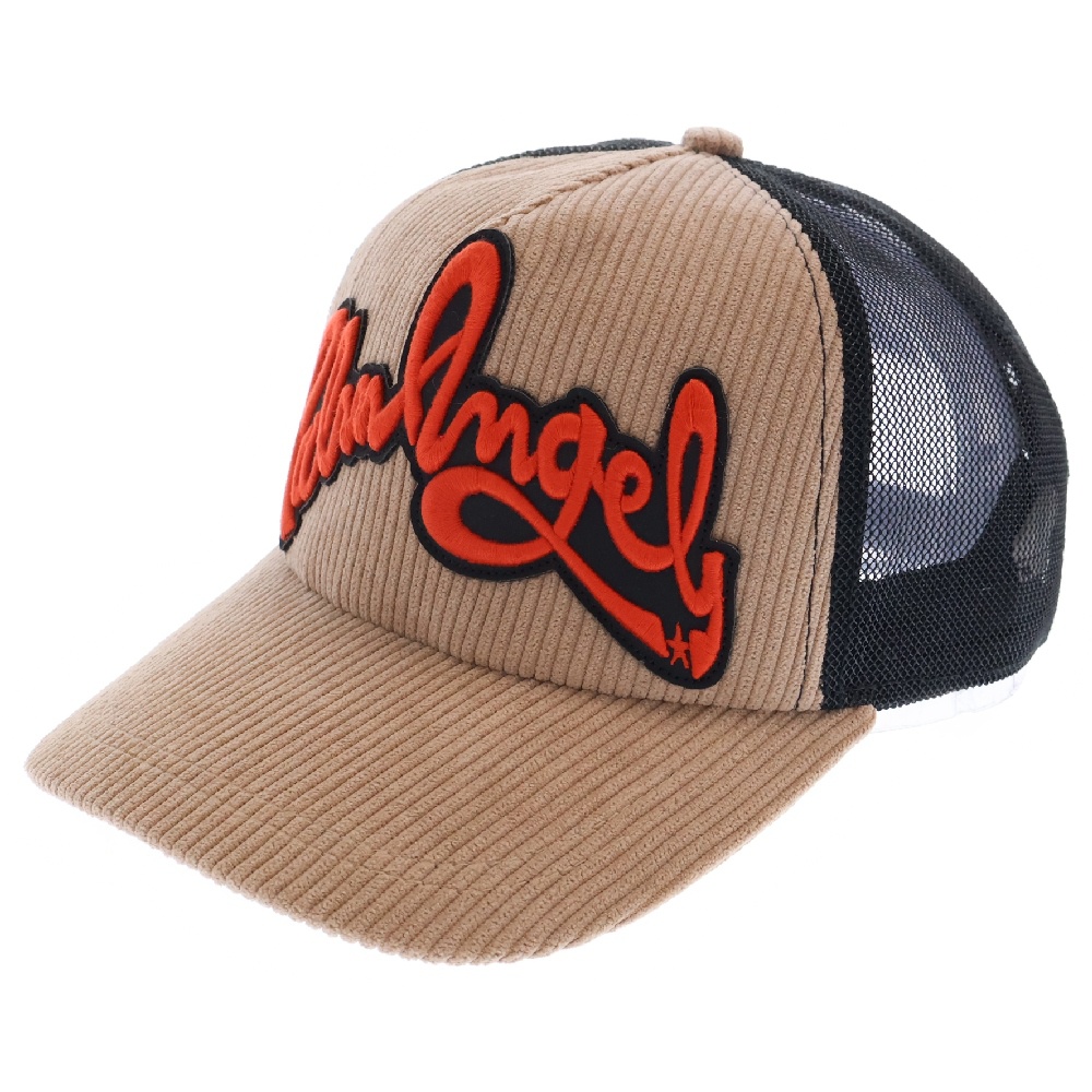 ロゴパッチ コーデュロイメッシュキャップ PMLB045F21FAB001 ブラウン Sランク