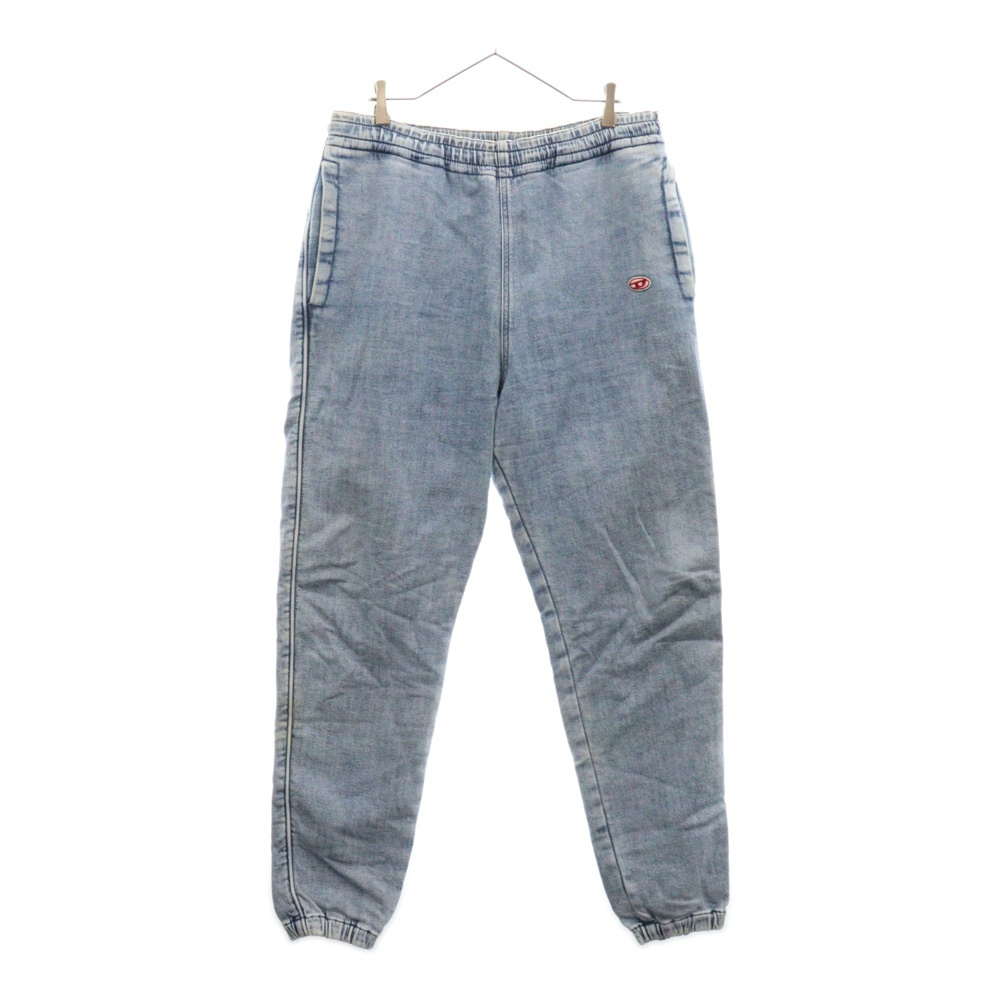 D-LAB-NE JOGGJEANS ロゴワッペン ジョガーパンツ スウェットパンツ D-LAB-NE 09D01 ライトブルー Bランク