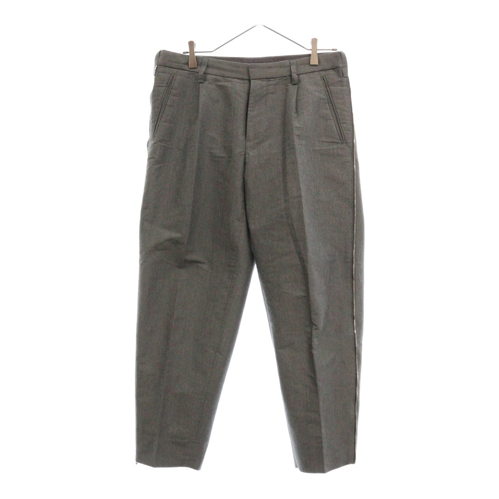 22SS サイドジップ スラックス パンツ グレー 22SCM-P20108S Bランク
