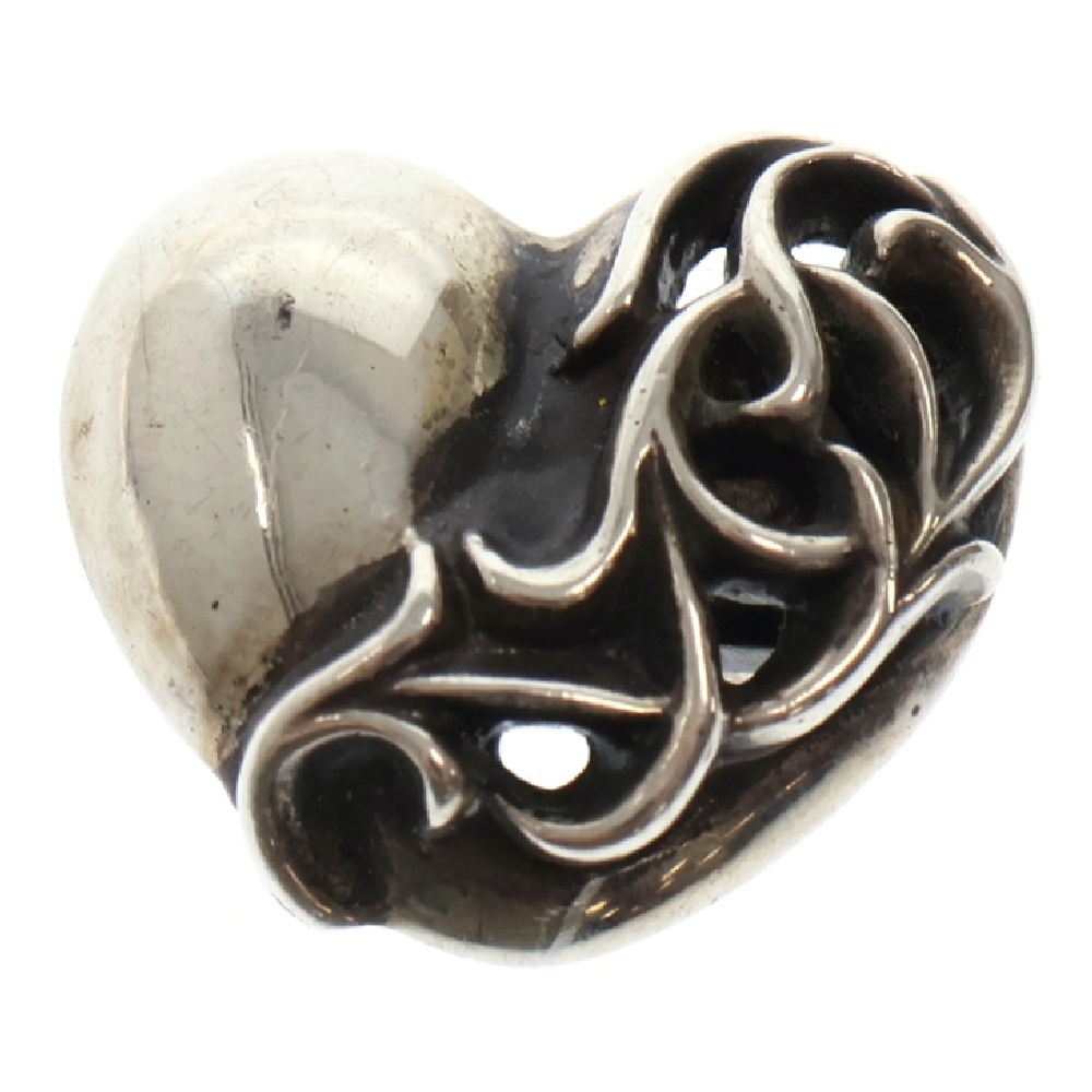 HAIRBAND ハートボタンヘアゴム シルバーコンチョ シルバー Bランク