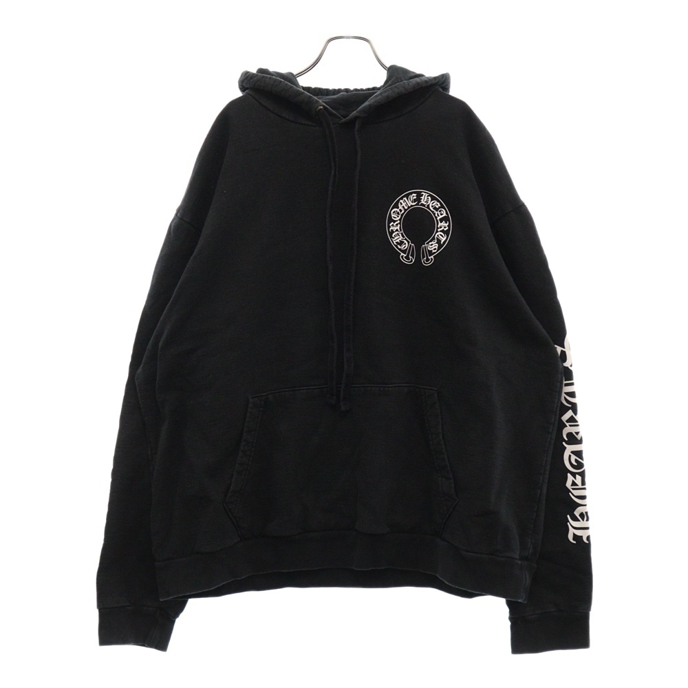 ×MATTY BOY Chomper Horseshoe Hoodie マッティボーイ チョンパーホースシュープリント プルオーバースウェットパーカー フーディー ブラック Bランク