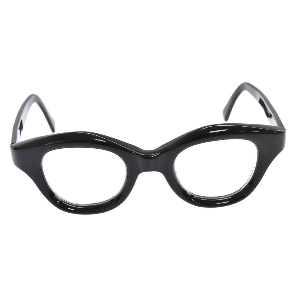 メガネフレーム ウェリントン太セルフレーム ブラック 度あり Bランク