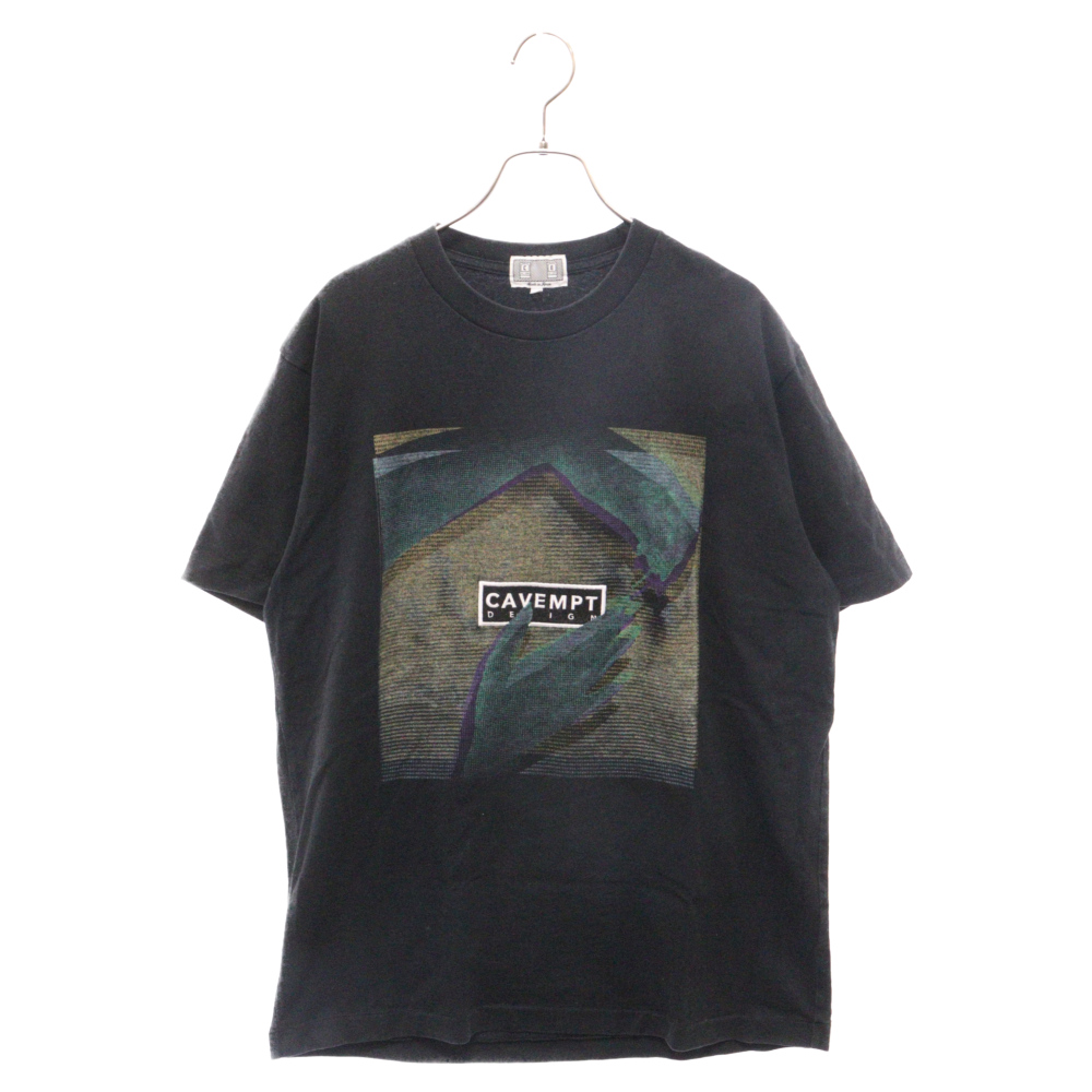ロゴ 刺繍 半袖 カットソー Tシャツ ブラック Bランク