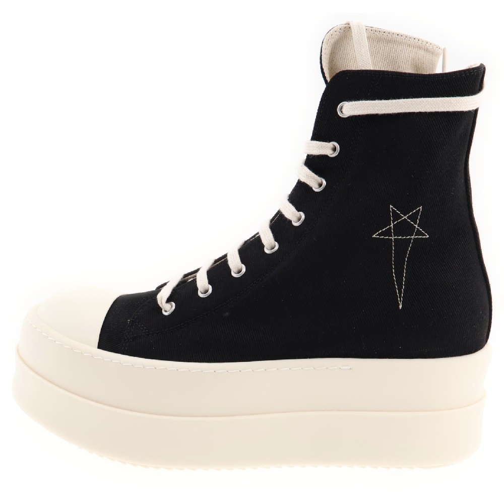 24SS DOUBLE BUMPER SNEAKS ダブルバンパー サイドジップ ハイカットスニーカー ブラック/ホワイト DU02D2831 DOEM9 Sランク