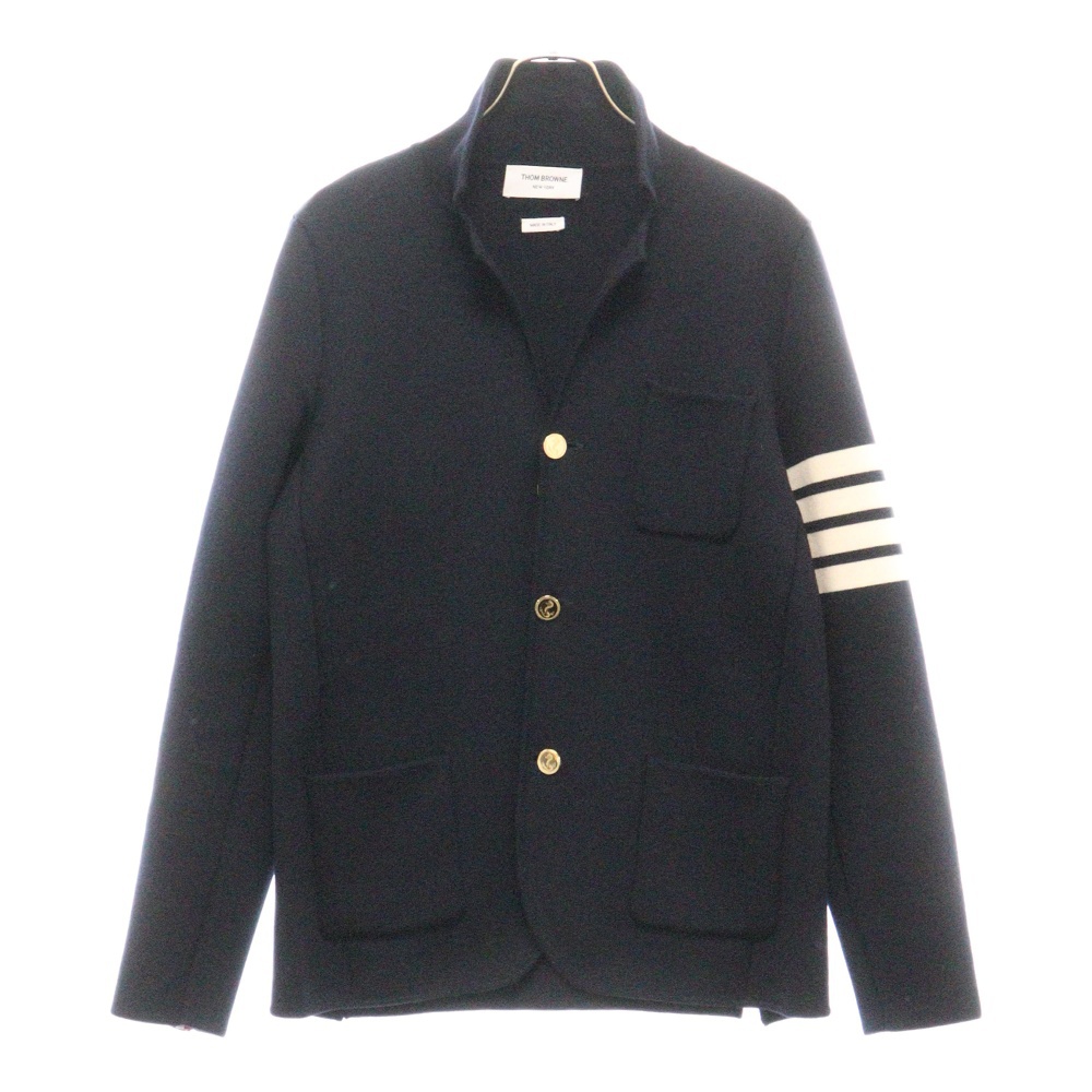 ファインメリノウール 4BAR ニット3Bテーラードジャケット ネイビー MKJ024A-00014415 Bランク