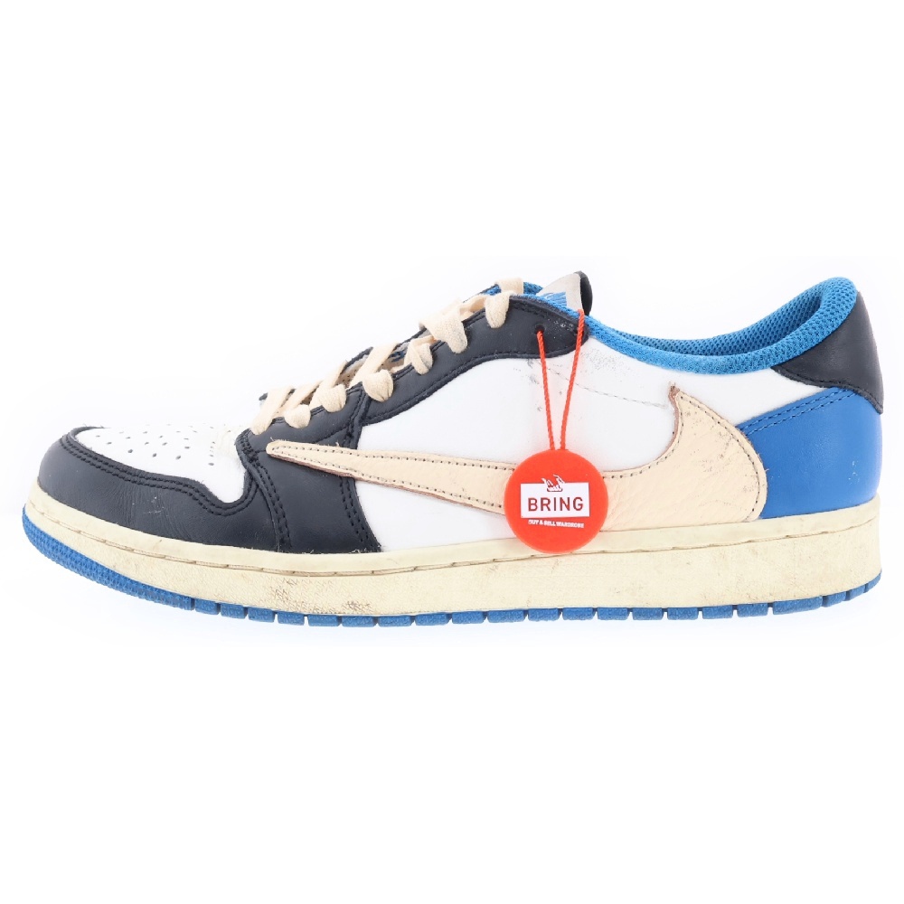 ×TRAVIS SCOTT FRAGMENT DESIGN AIR JORDAN 1 LOW OG SP トラヴィススコット フラグメント エアジョーダン1 ローカットスニーカー US8.5/26.5cm DM7866-140 Bランク