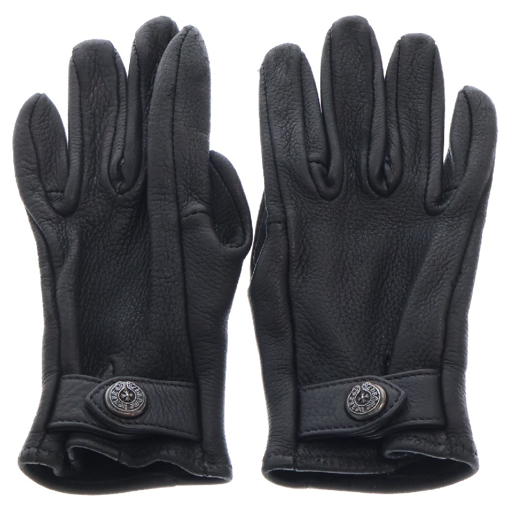 GLOVE レザーグローブ ホースシューロゴボタンレザー手袋 ブラック Bランク