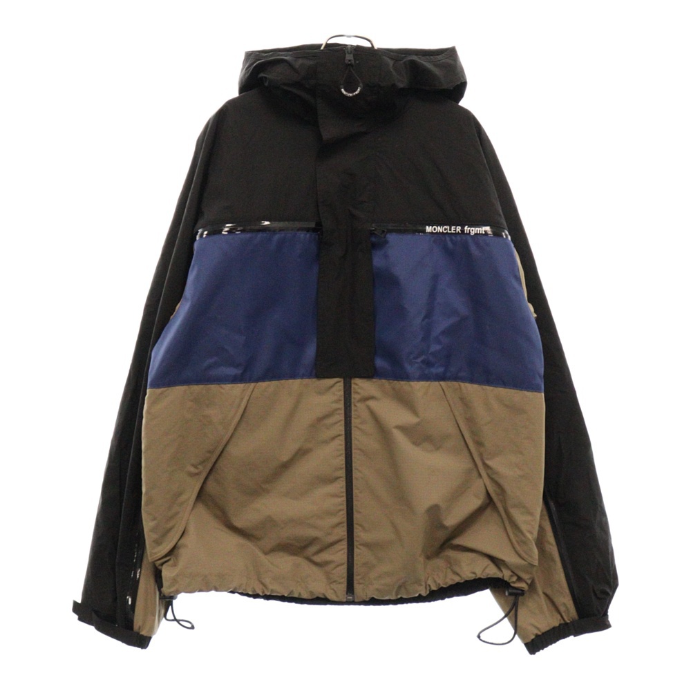 20AW ×フラグメントデザイン ウォーレン ジップアップ ナイロンジャケット ブラック/ネイビー/ベージュ F209U1B70010 539JJ Bランク