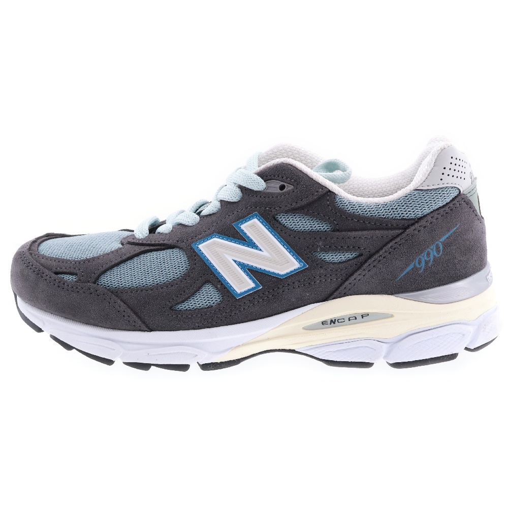 ×KITH M990KS3 USA製 キス スエードローカットスニーカー ネイビー US8.5/26.5cm Aランク