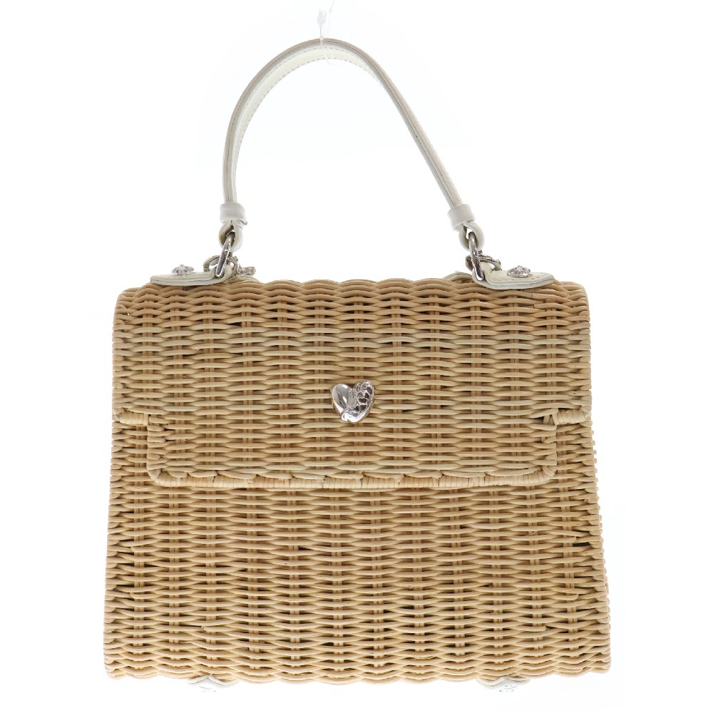 DOLLY STRAW 2WAY ハンドバッグ ショルダーバッグ カゴバッグ レディース Aランク