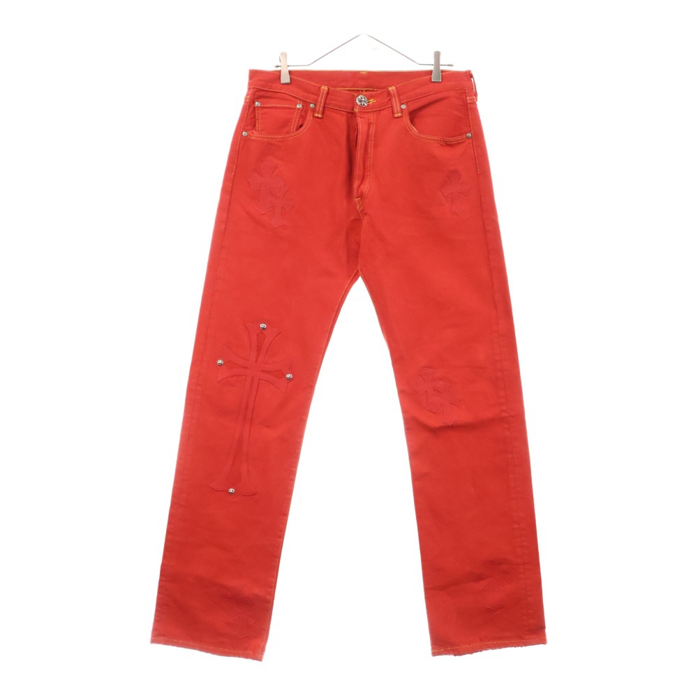 LEVI'S U VNTG JEAN RED/RED TAB クロスパッチ付きデニムパンツ レッド Sランク