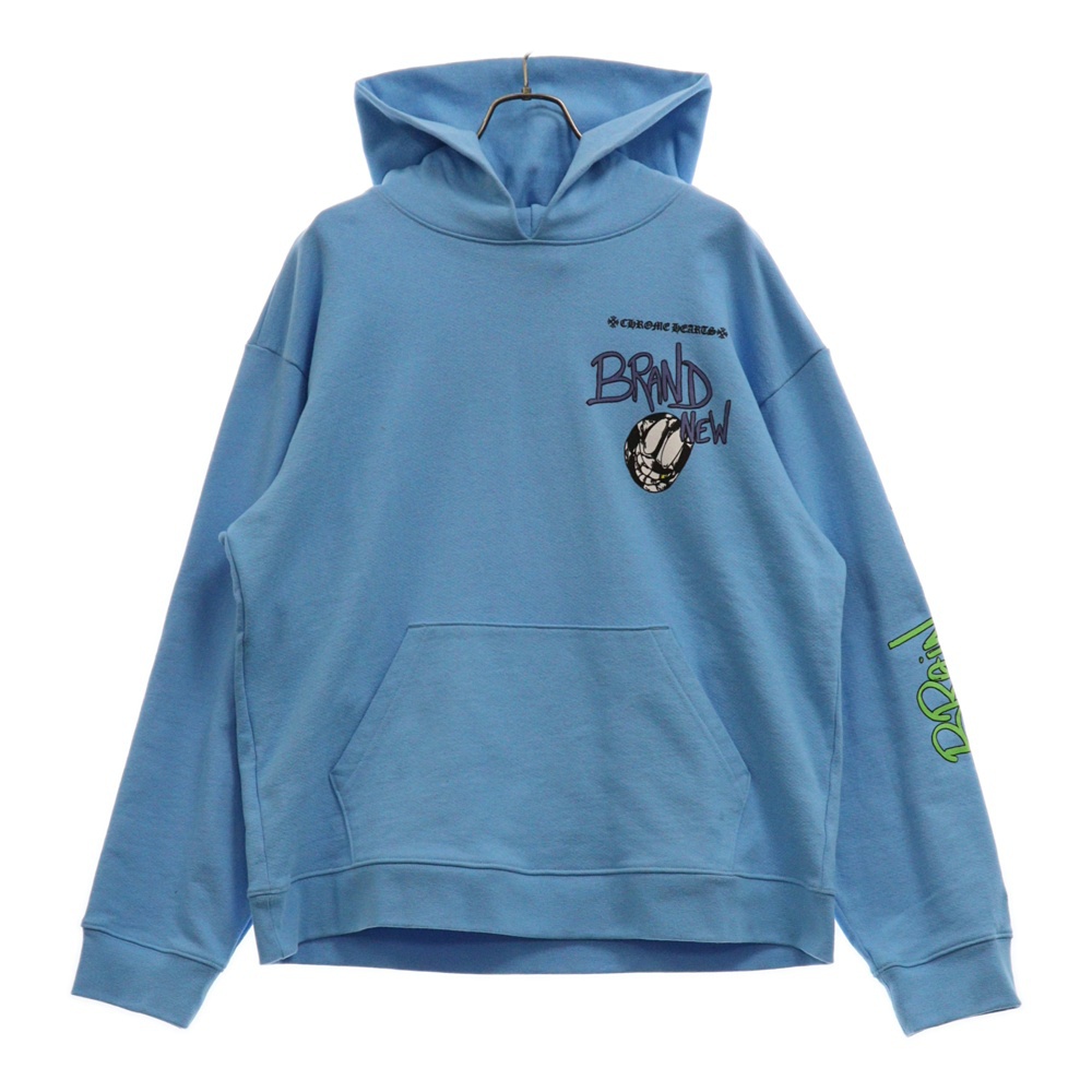 24SS × MATTY BOY BRAIN NEW PULLOVER HOODIE マッティボーイ ブレインニュー プリントフーディー スウェットプルオーバーパーカー ブルー Bランク