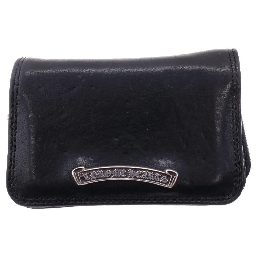 CARD CASE グロメット付きレザーカードケース ブラック/シルバー Bランク