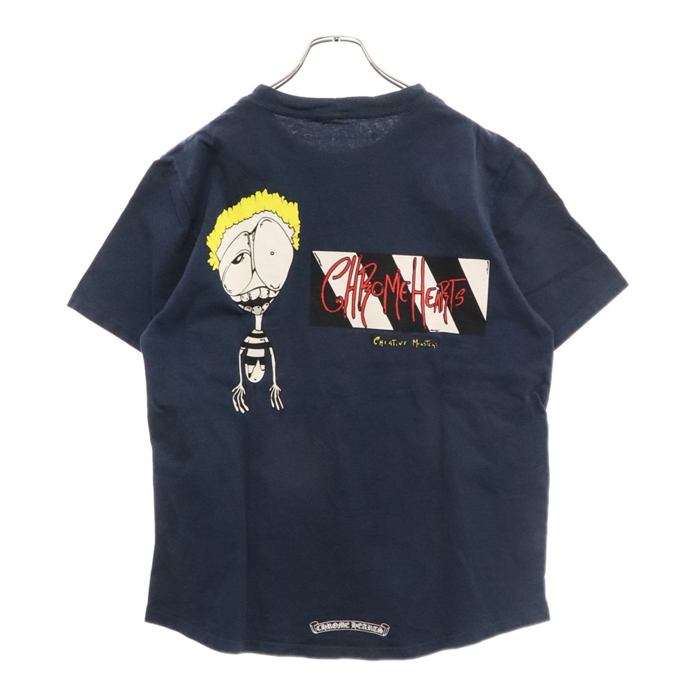 PPO CREATIVE MONSTERS バックグラフィックプリント半袖Tシャツ カットソー ネイビー Bランク