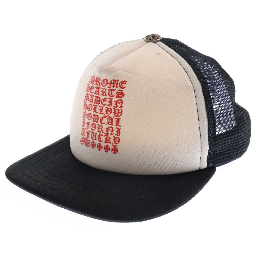 EYECHART TRUCKER HAT アイチャートトラッカーメッシュキャップ 帽子 ブラック/ホワイト Bランク