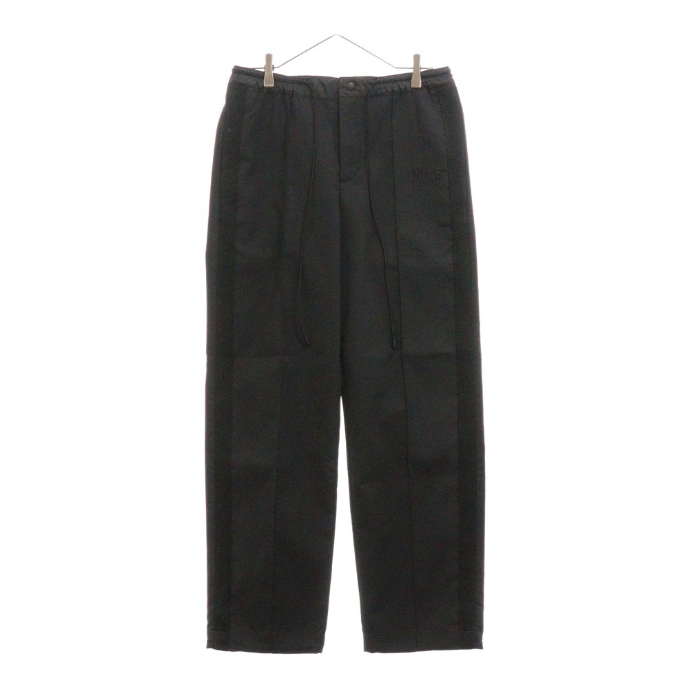 ナイキ 24AW ×Sacai Pants サカイ ロゴ刺繍トラックパンツ ブラック