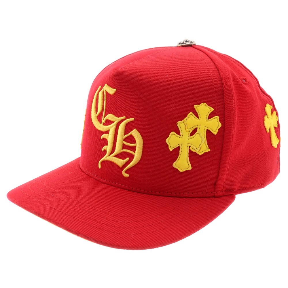 Cross Patch Baseball Cap クロスパッチベースボールキャップ 帽子 クロスボール CH刺繍 レッド/イエロ Aランク