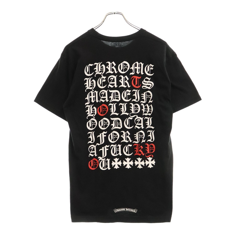 MADE IN HOLLYWOOD T-SHIRT スクロールラベルプリント 半袖Tシャツカットソー ブラック Aランク