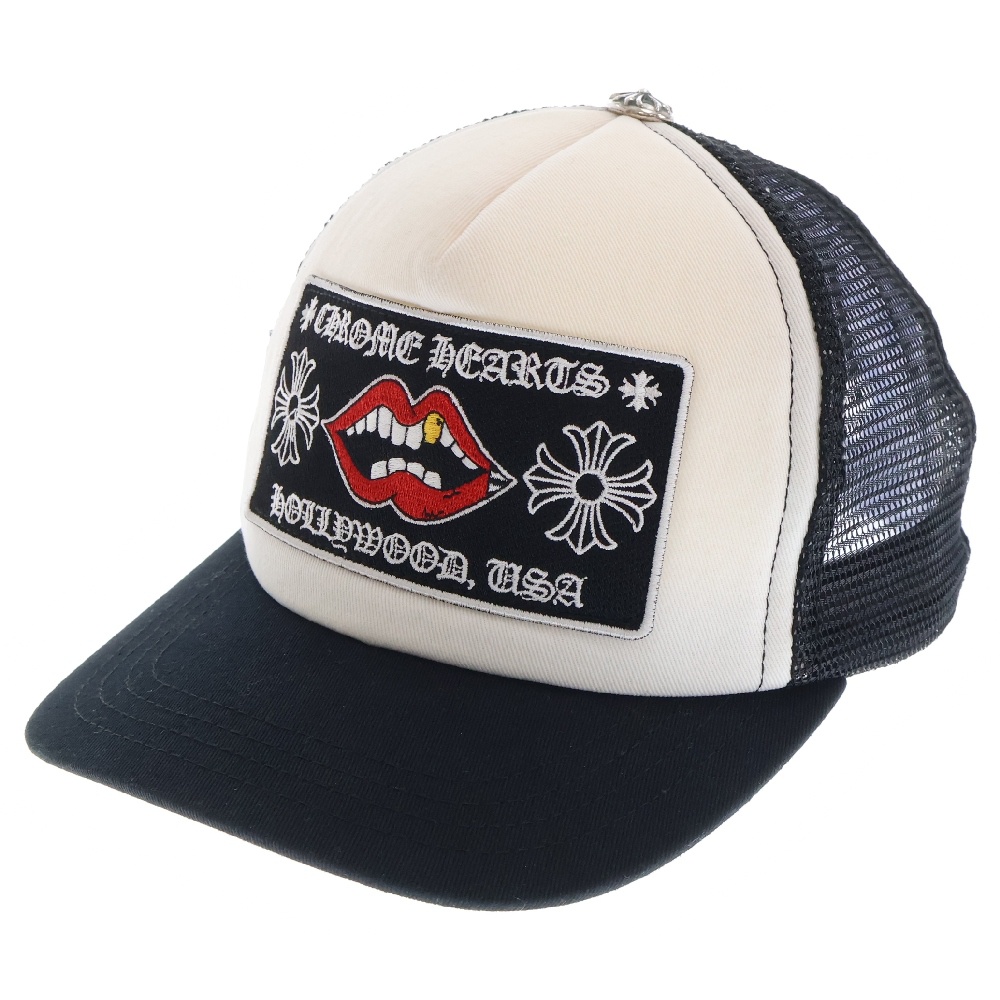 ×MATTY BOY CHOMPER TRUCKER CAP マッティボーイ トラッカーキャップホワイト/ 帽子 ブラック Aランク