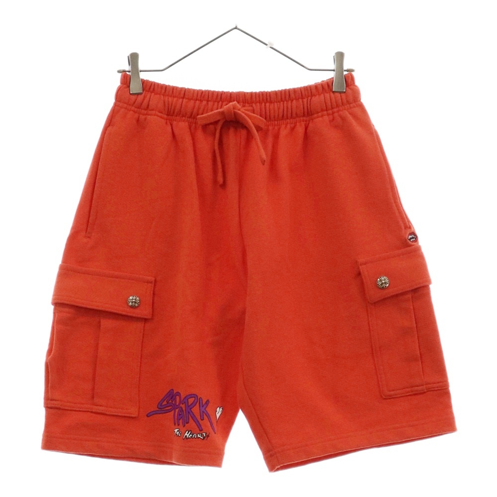 ×MATTY BOY SHORTS マッティボーイ ロゴプリント スウェットショーツ カーゴハーフパンツ レッド Aランク
